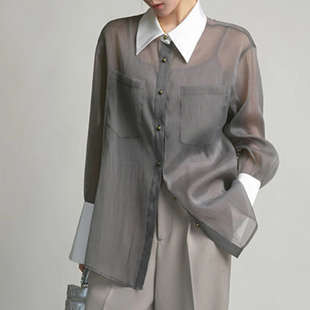 2025 Spring/Summer New Sunscreen Top Style Fragrant French Fashionable Shirt Grey Retro Loose Shirt for Women
2025 Spring/Summer New Sunscreen Top Style Fragrant French Fashionable Shirt Grey Retro Loose Shirt for Women