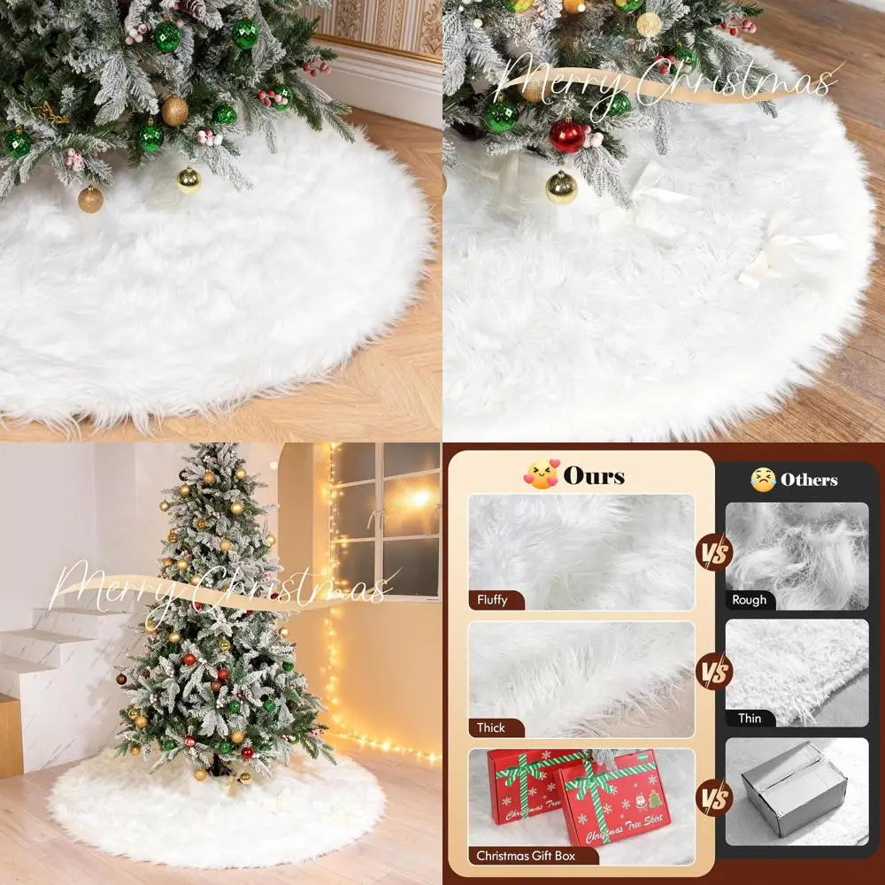 Ультраплюшевая юбка для рождественской елки из искусственного меха, 72 дюйма, удлиненный ворс 4,5, подходит для деревьев 7,5–12 футов
Ультраплюшевая юбка для рождественской елки из искусственного меха, 72 дюйма, удлиненный ворс 4,5, подходит для деревьев 7,5–12 футов