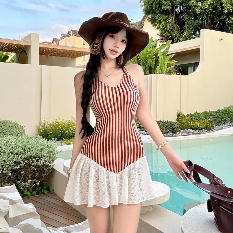 2026 New Women's One Piece Swimsuits Swimdress Skirt Tankinis Ruffle Padded Korean Monokini Slim Girls' Swim Bathing Suit 2XL
2026 New Women's One Piece Swimsuits Swimdress Skirt Tankinis Ruffle Padded Korean Monokini Slim Girls' Swim Bathing Suit 2XL