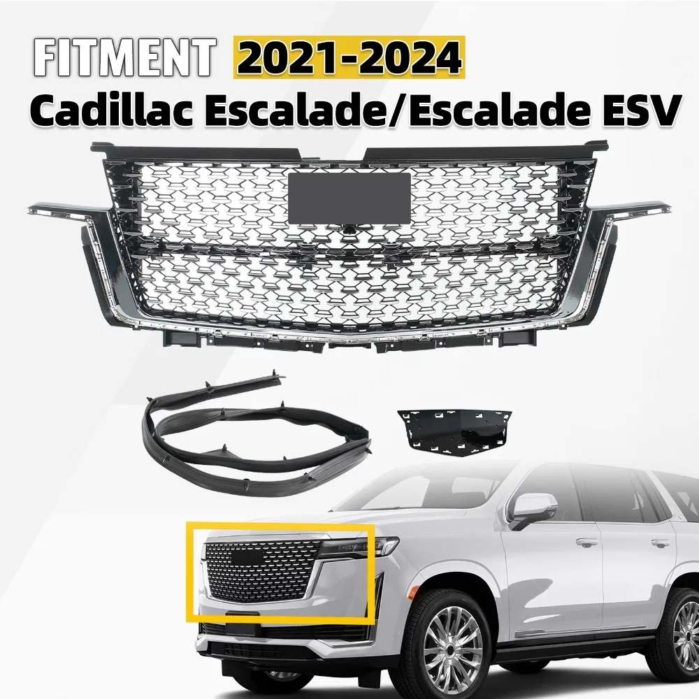 For 2021-2024 Cadillac Escalade&ESV Front Upper Grille Grill Chrome 85000004
For 2021-2024 Cadillac Escalade&ESV Front Upper Grille Grill Chrome 85000004