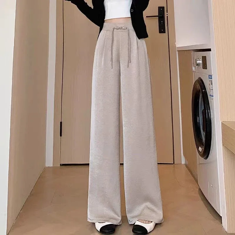 Womens Satin Wide Leg Pants High Waist Casual Trousers With Knot
Womens Satin Wide Leg Pants High Waist Casual Trousers With Knot