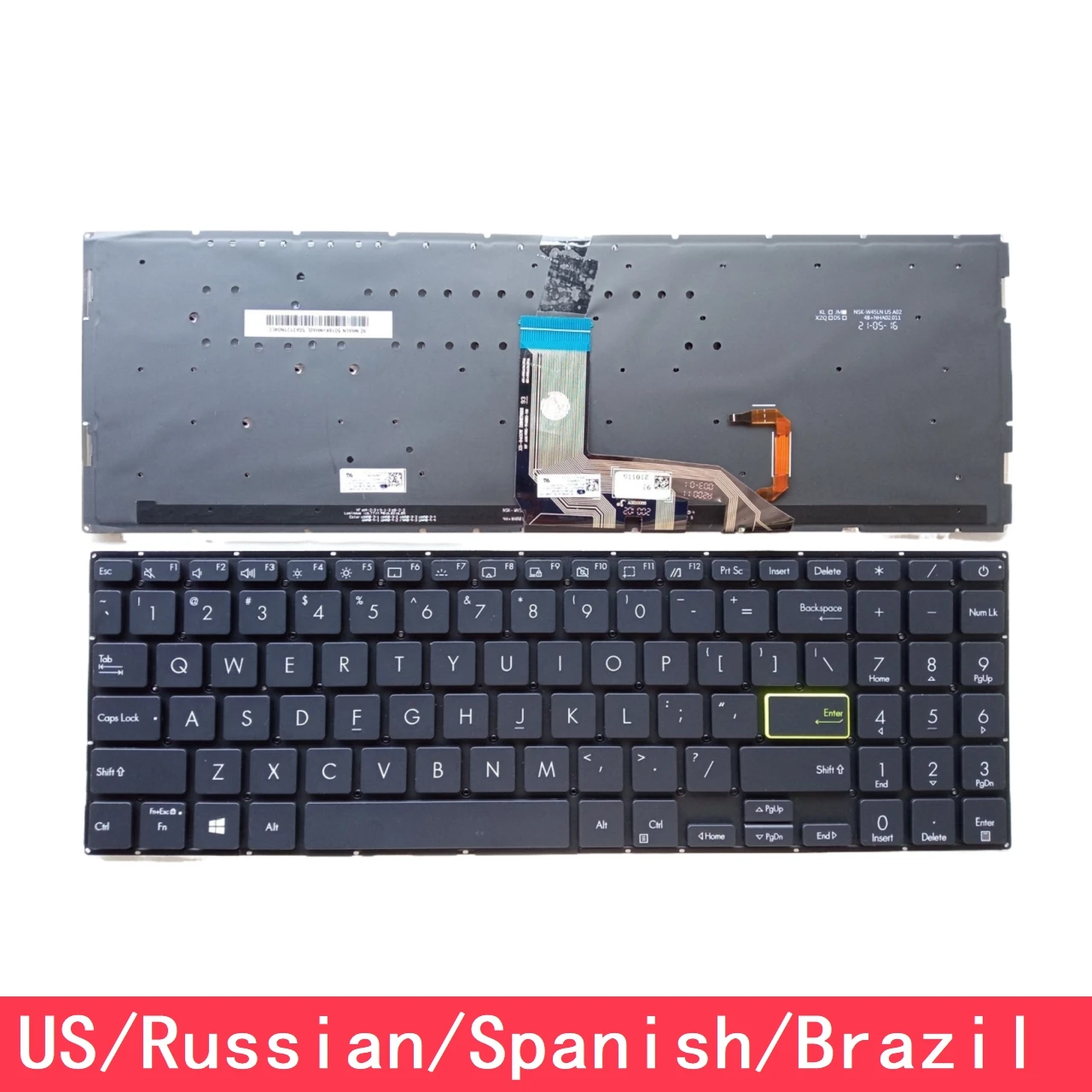 Клавиатура для ноутбука ASUS VivoBook X513 D513 S513 M513 F513 K513 R513 E513 X531 X531F, США, русский, испанский, Бразилия с подсветкой
Клавиатура для ноутбука ASUS VivoBook X513 D513 S513 M513 F513 K513 R513 E513 X531 X531F, США, русский, испанский, Бразилия с подсветкой