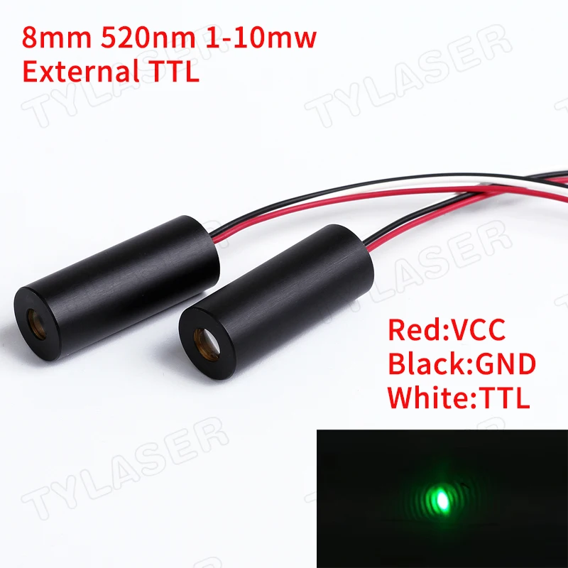 External TTL Control 8x32mm 520nm Green 1mW 5mW 10mW Dot Laser Alignment Diode Module Industrial Grade APC Driver TYLASERS
External TTL Control 8x32mm 520nm Green 1mW 5mW 10mW Dot Laser Alignment Diode Module Industrial Grade APC Driver TYLASERS