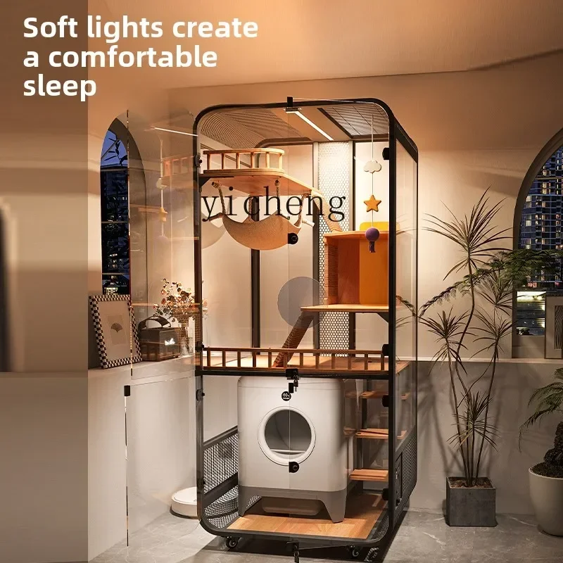 XL cat villa solid wood panoramic glass cabinet cage can be placed smart toilet three-story nest house home
XL cat villa solid wood panoramic glass cabinet cage can be placed smart toilet three-story nest house home