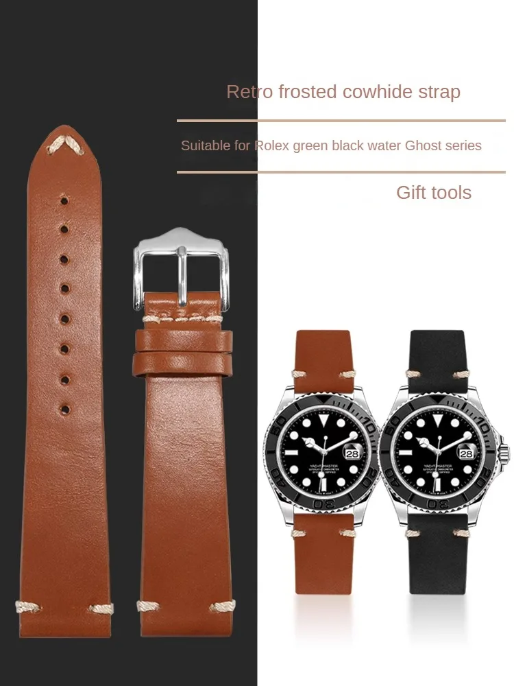 Matte Cowhide Strap Compatible with R-o-l-e-x Green Black Water Ghost Ditona Series Retro Quick Release Strap for Men
Matte Cowhide Strap Compatible with R-o-l-e-x Green Black Water Ghost Ditona Series Retro Quick Release Strap for Men