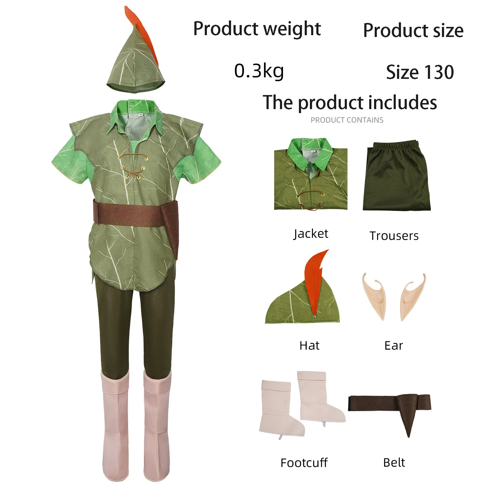 Rish Festival Green Elf cos Костюм Питера Пэна Детская вечеринка Косплей аниме Танцевальный костюм
Rish Festival Green Elf cos Костюм Питера Пэна Детская вечеринка Косплей аниме Танцевальный костюм