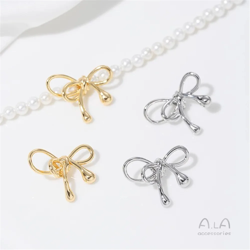 14K Gold-plated Lines Three-dimensional Bow Bead Spacer Necklace Pendant DIY Handmade Jewelry Bracelet Beaded Accessories
14K Gold-plated Lines Three-dimensional Bow Bead Spacer Necklace Pendant DIY Handmade Jewelry Bracelet Beaded Accessories