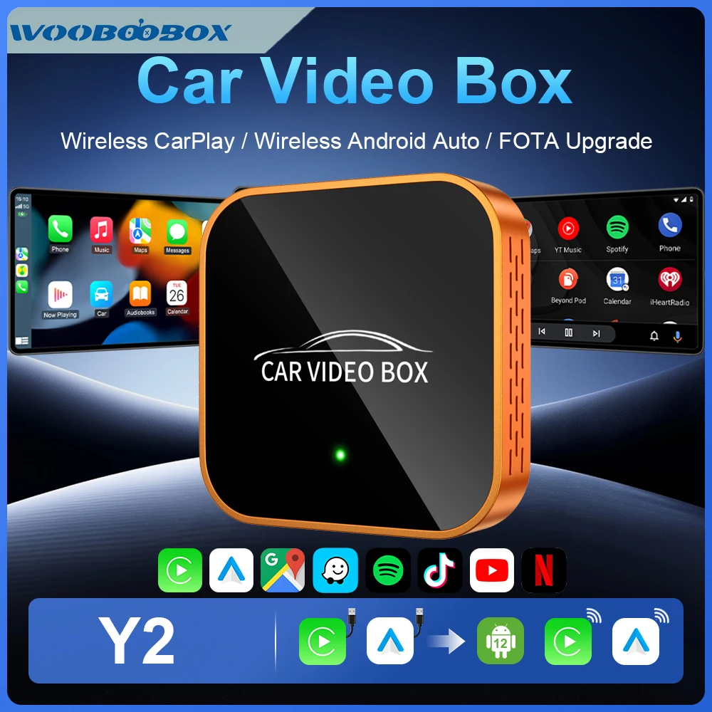 CarPlay Android Auto Ai Smart Box Wired to Wireless Play USB WIFI Adapter For Youtube Netflix Universal TV Box Plug Y2 Wooboobox
CarPlay Android Auto Ai Smart Box Wired to Wireless Play USB WIFI Adapter For Youtube Netflix Universal TV Box Plug Y2 Wooboobox