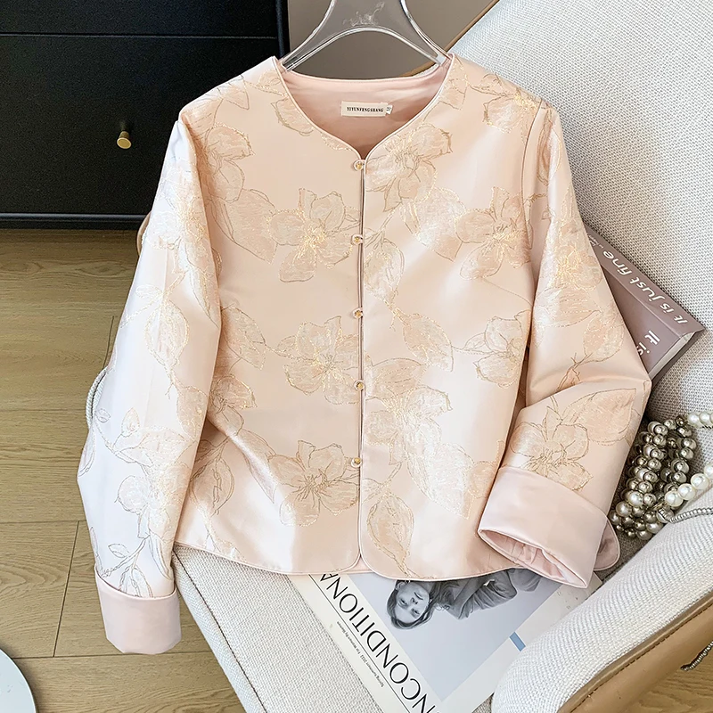 New 2026 Chinese Style Embroidered Jacket Women's Heavy Gold Weaving round Neck Long Sleeve Top Traditional Ethnic Fashion
New 2026 Chinese Style Embroidered Jacket Women's Heavy Gold Weaving round Neck Long Sleeve Top Traditional Ethnic Fashion