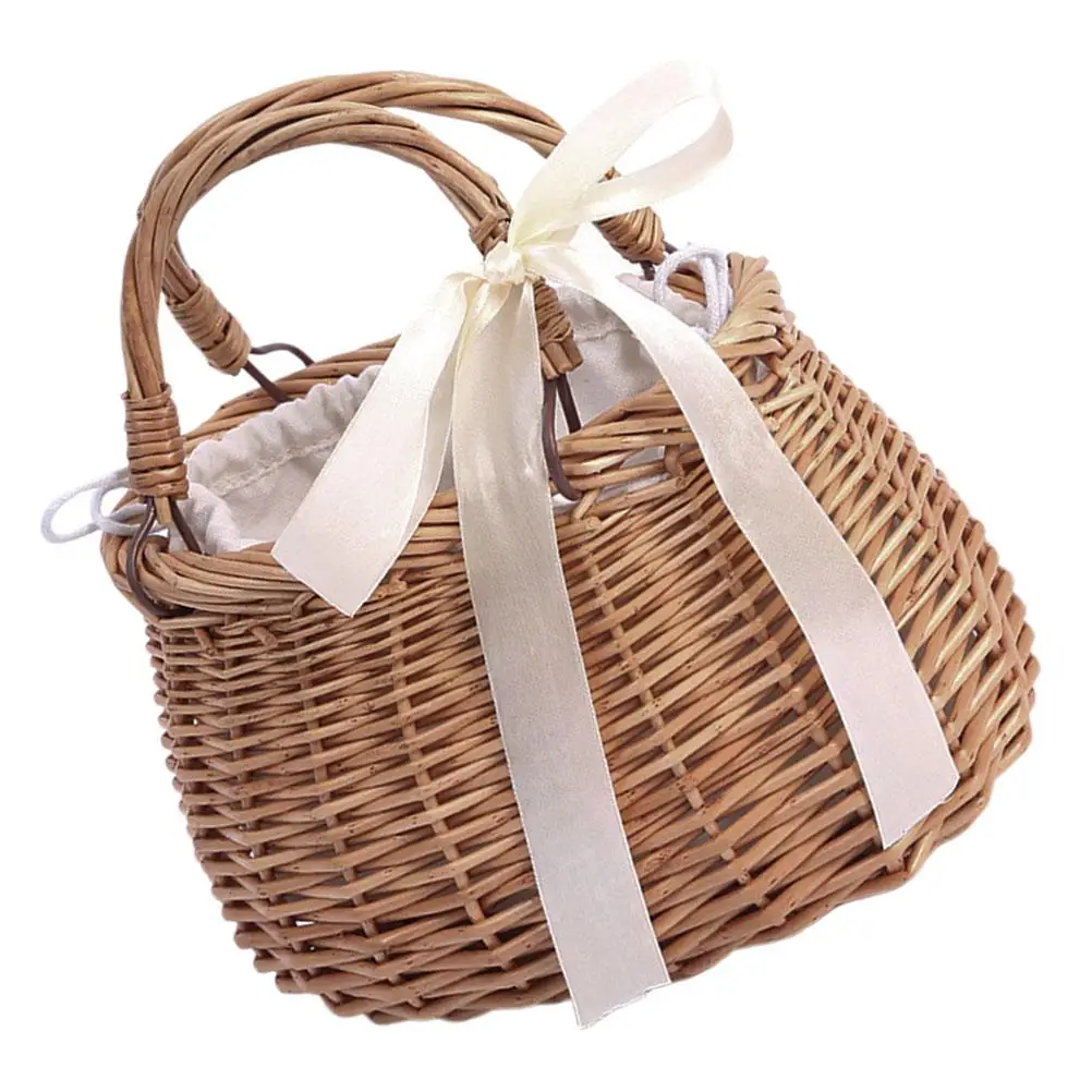 Wicker Flower Rattan Storage Container Round Woven Bag Shape Natural Material Woven Bag Rural Style Home Storage
Wicker Flower Rattan Storage Container Round Woven Bag Shape Natural Material Woven Bag Rural Style Home Storage