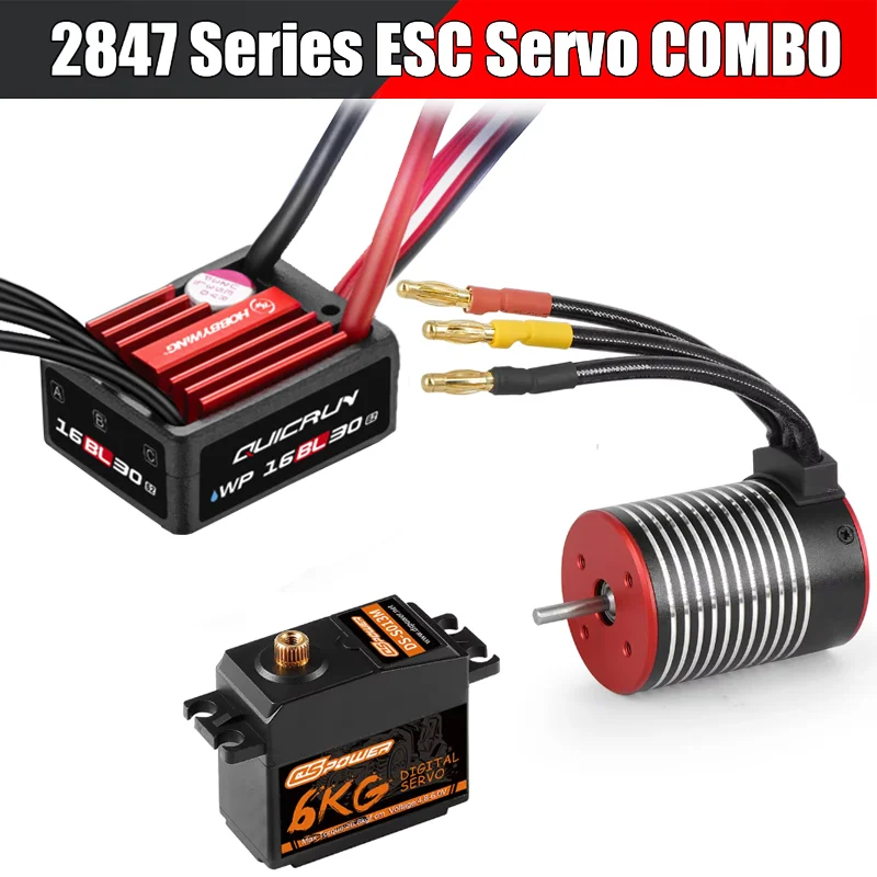 2845 Series Waterproof Brushless Motor ESC Servo Combo for 1/12 1/14 1/16 RC Car Racing Crawler Boat Wltoys 144001 Traxxas Trx4
2845 Series Waterproof Brushless Motor ESC Servo Combo for 1/12 1/14 1/16 RC Car Racing Crawler Boat Wltoys 144001 Traxxas Trx4