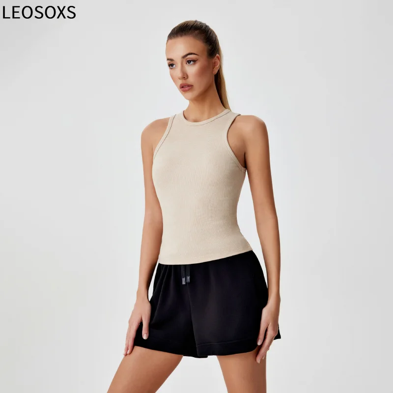 LEOSOXS Women's Tight Quick-Dry Sports Tank Top New Yoga Training Vest Sleeveless Fitness Summer Top Running Exercise Cover-Up
LEOSOXS Women's Tight Quick-Dry Sports Tank Top New Yoga Training Vest Sleeveless Fitness Summer Top Running Exercise Cover-Up