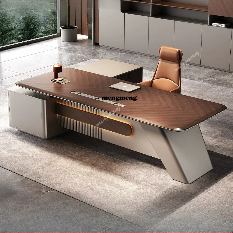 Boss Office Desk and Chair Combination President Chairperson's Office Simple Modern Light Luxury High-end Class Desk
Boss Office Desk and Chair Combination President Chairperson's Office Simple Modern Light Luxury High-end Class Desk