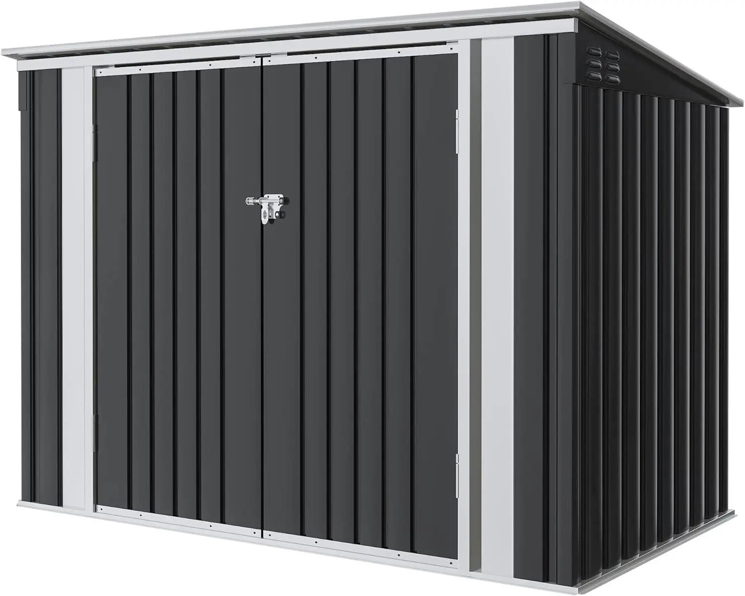 5.8x3.3 FT Outdoor Storage Shed Metal Garbage Shed w/ Lid Chain Hydraulic Gas Rod for Lawn Tools, Bikes, Toys,Garbage Bin, Black
5.8x3.3 FT Outdoor Storage Shed Metal Garbage Shed w/ Lid Chain Hydraulic Gas Rod for Lawn Tools, Bikes, Toys,Garbage Bin, Black
