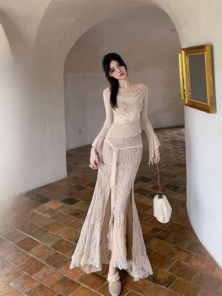 Walkink Вязаный кружевной топ на одно плечо Two Ways Top f Юбка с поясом Faion Комплект для женщин в их Twenties Нейлоновый художественный слэ
Walkink Вязаный кружевной топ на одно плечо Two Ways Top f Юбка с поясом Faion Комплект для женщин в их Twenties Нейлоновый художественный слэ