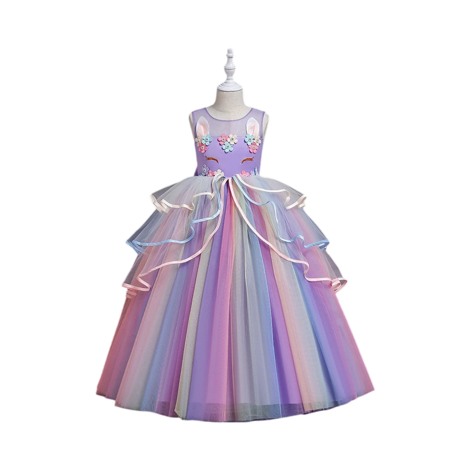 Little Girl Dresses Baby Girls Dress Pastel Rainbow Princess Girls Birthday Party Dress Children Kids Halloween Perform Costume
Little Girl Dresses Baby Girls Dress Pastel Rainbow Princess Girls Birthday Party Dress Children Kids Halloween Perform Costume