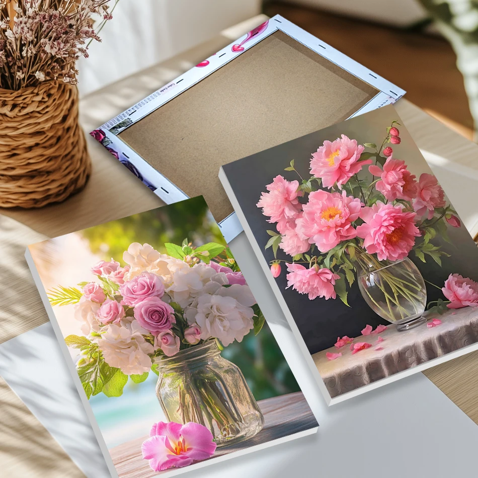 CHENISTORY Framed Diamond Embroidery Full Square Round Diamond Painting Cross Stitch Pink Flowers Mosaic Kits Handmade
CHENISTORY Framed Diamond Embroidery Full Square Round Diamond Painting Cross Stitch Pink Flowers Mosaic Kits Handmade