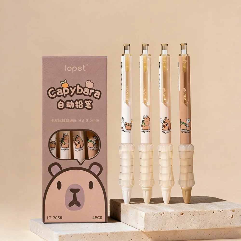 4 Pcs/Set Kawaii Capybara Mechanical Pencil Cute Cartoon 0.5mm Black Lead Soft Touch Writing Automatic Pencils School Supplies
4 Pcs/Set Kawaii Capybara Mechanical Pencil Cute Cartoon 0.5mm Black Lead Soft Touch Writing Automatic Pencils School Supplies