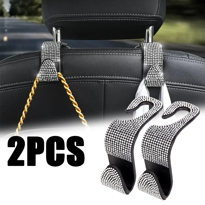 2Pcs Universal Car Seat Back Hook Auto Diamond Inlay Hook Storage Hanger Vehicle Headrest Organizer Holder Stand Car Accessories
2Pcs Universal Car Seat Back Hook Auto Diamond Inlay Hook Storage Hanger Vehicle Headrest Organizer Holder Stand Car Accessories