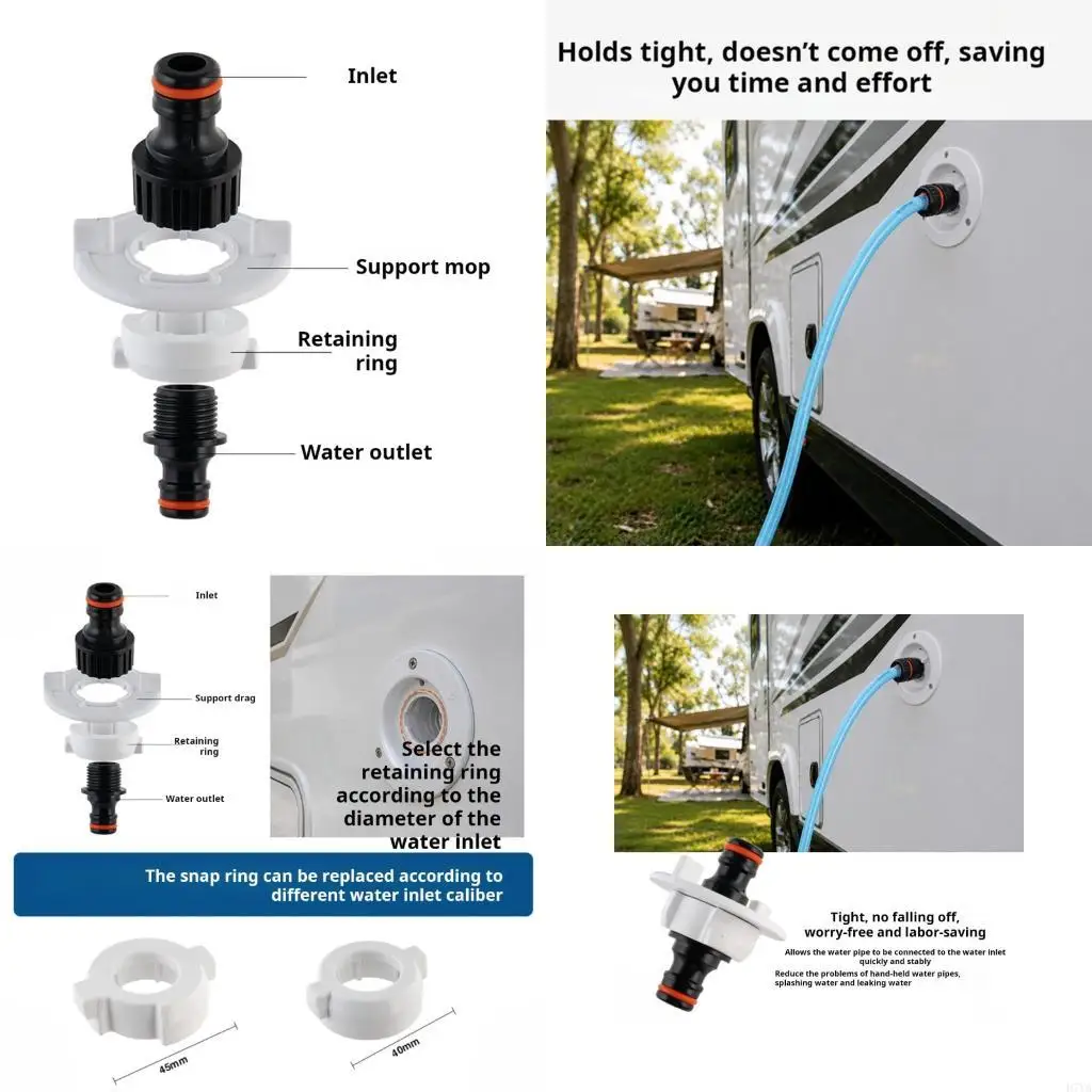 Water Cap Filling Adapter White ABS Campers Water Inlet Fitting With Ergonomic Quick Release Mechanism D7YA
Water Cap Filling Adapter White ABS Campers Water Inlet Fitting With Ergonomic Quick Release Mechanism D7YA