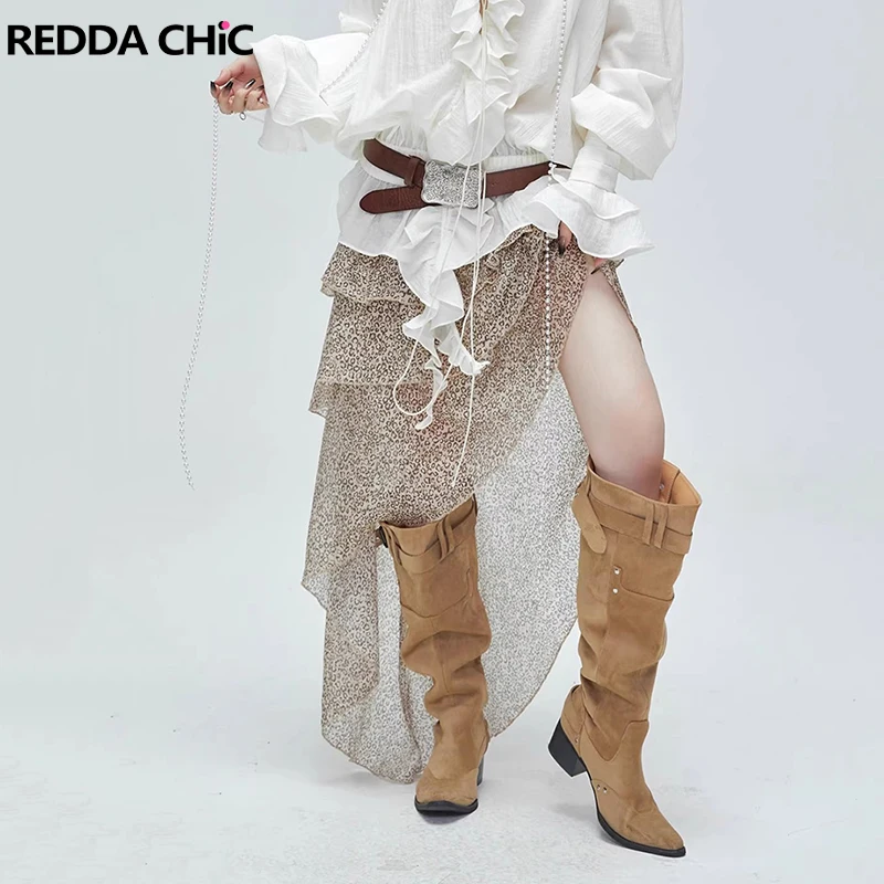 REDDACHiC Асимметричная юбка с леопардовым принтом для женщин Gyaru Y2k Midi Длинная трапециевидная многоуровневая плиссированная юбка с высокой талией и рюшами Одежда в стиле ретро
REDDACHiC Асимметричная юбка с леопардовым принтом для женщин Gyaru Y2k Midi Длинная трапециевидная многоуровневая плиссированная юбка с высокой талией и рюшами Одежда в стиле ретро