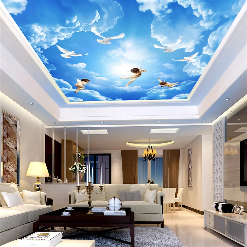 Custom large wallpaper 3d photo mural Annunciation blue sky and white cloud ceiling mural living room bedroom ceiling decorative
Custom large wallpaper 3d photo mural Annunciation blue sky and white cloud ceiling mural living room bedroom ceiling decorative