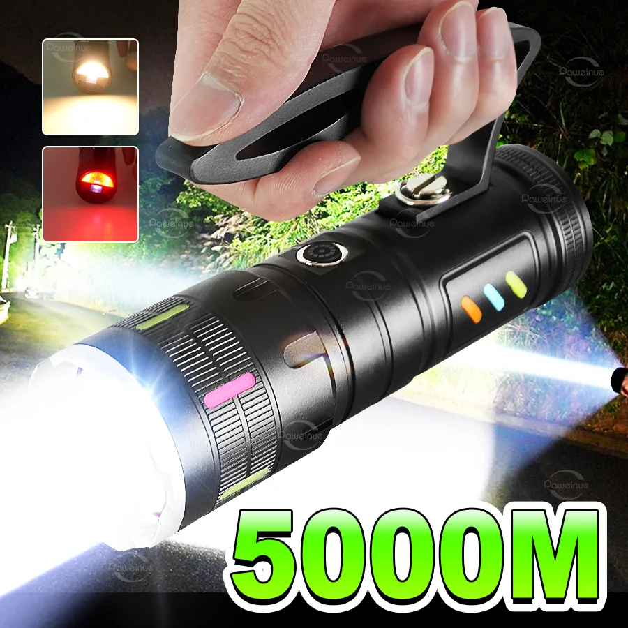 2026 Ultra Bright LED Flashlight Long Range 5000M Flashlights Rechargeable COB Lights High Power LED Searchlight Camping Lantern
2026 Ultra Bright LED Flashlight Long Range 5000M Flashlights Rechargeable COB Lights High Power LED Searchlight Camping Lantern
