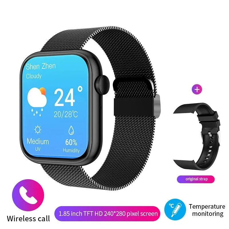New Women Smart Watch 1.85 Full Touch Bluetooth Call Smart Wristwatch Body Temperature Watch Sports Bracelet Men Smartwatch
New Women Smart Watch 1.85 Full Touch Bluetooth Call Smart Wristwatch Body Temperature Watch Sports Bracelet Men Smartwatch
