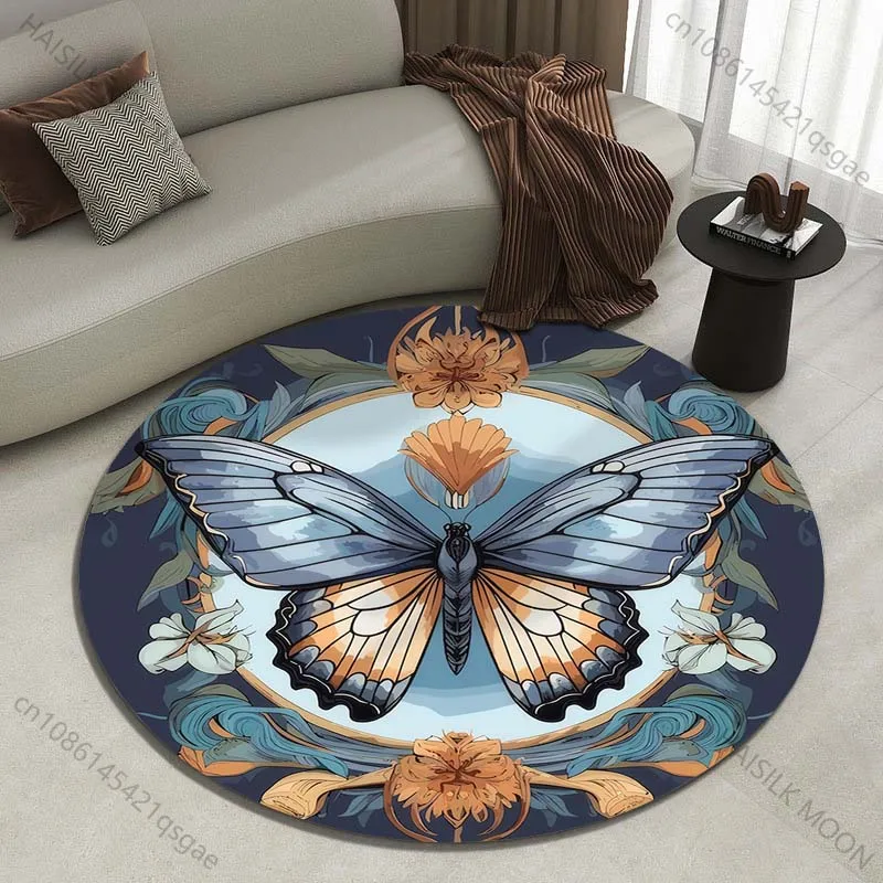 Multiple sizes Retro butterfly flowers Print Round Carpet Living Room Bedroom Table Chair Sofa Decorative Carpet Luxury gifts
Multiple sizes Retro butterfly flowers Print Round Carpet Living Room Bedroom Table Chair Sofa Decorative Carpet Luxury gifts