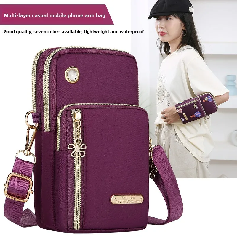 Fashion Nylon Crossbody Phone Bag with Multi Zipper Pockets Sling Bag Gold Hardware Adjustable Strap Casual Mini Shoulder Purse
Fashion Nylon Crossbody Phone Bag with Multi Zipper Pockets Sling Bag Gold Hardware Adjustable Strap Casual Mini Shoulder Purse