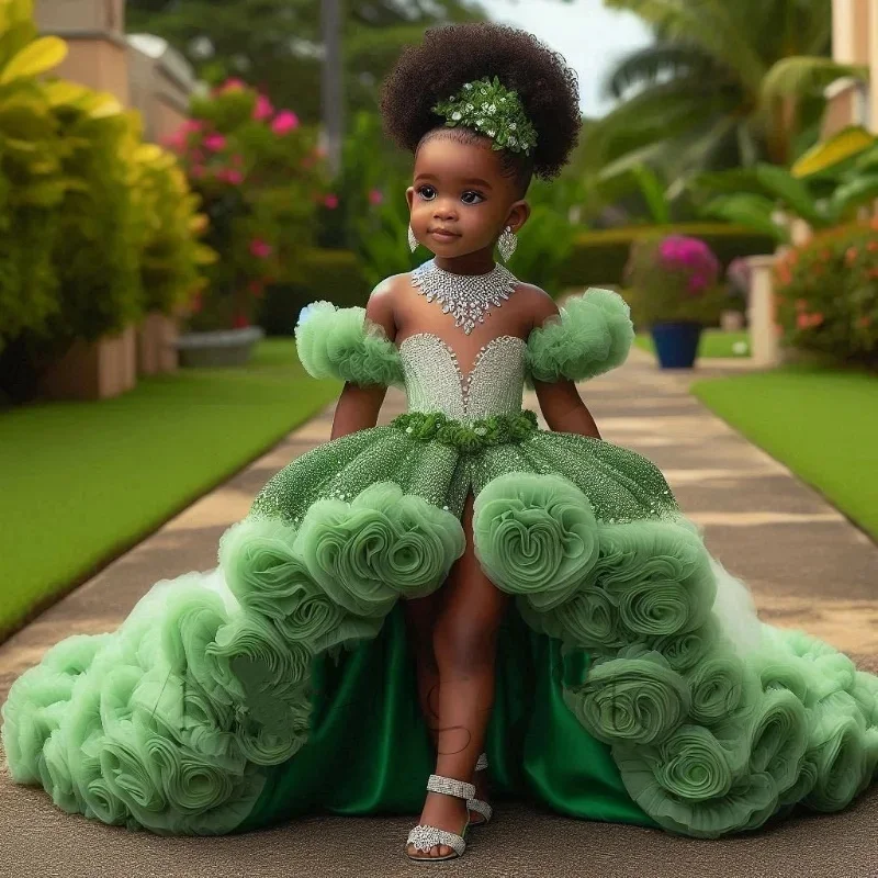 Custom Flower Girl Dress Wedding Gown Birthday Party Pageant Dress Beaded Off Shoulder Ruffle Tulle Ball Gown For Girls فساتين ب
Custom Flower Girl Dress Wedding Gown Birthday Party Pageant Dress Beaded Off Shoulder Ruffle Tulle Ball Gown For Girls فساتين ب