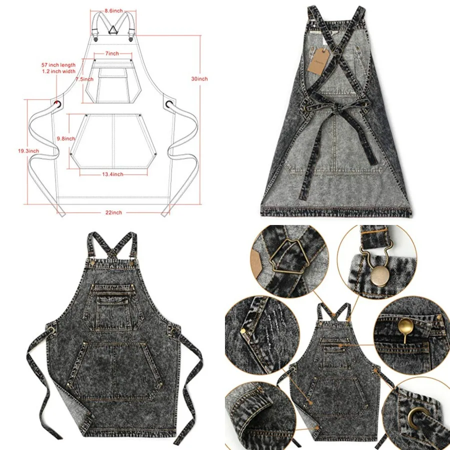 Denim Apron with Pockets for Hair Stylist Gardening Craftsmen Barista Women Hairdresser Jean Work Apron Cross Straps Adjustable
Denim Apron with Pockets for Hair Stylist Gardening Craftsmen Barista Women Hairdresser Jean Work Apron Cross Straps Adjustable