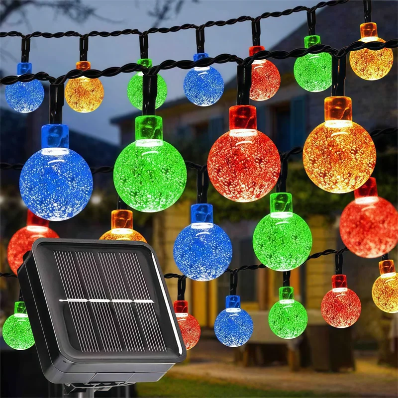 Solar Bubble LED String Lights Outdoor 8 Lighting Modes Wedding Garden Home Street Patio Holiday Tree Festival Fence Decoration
Solar Bubble LED String Lights Outdoor 8 Lighting Modes Wedding Garden Home Street Patio Holiday Tree Festival Fence Decoration