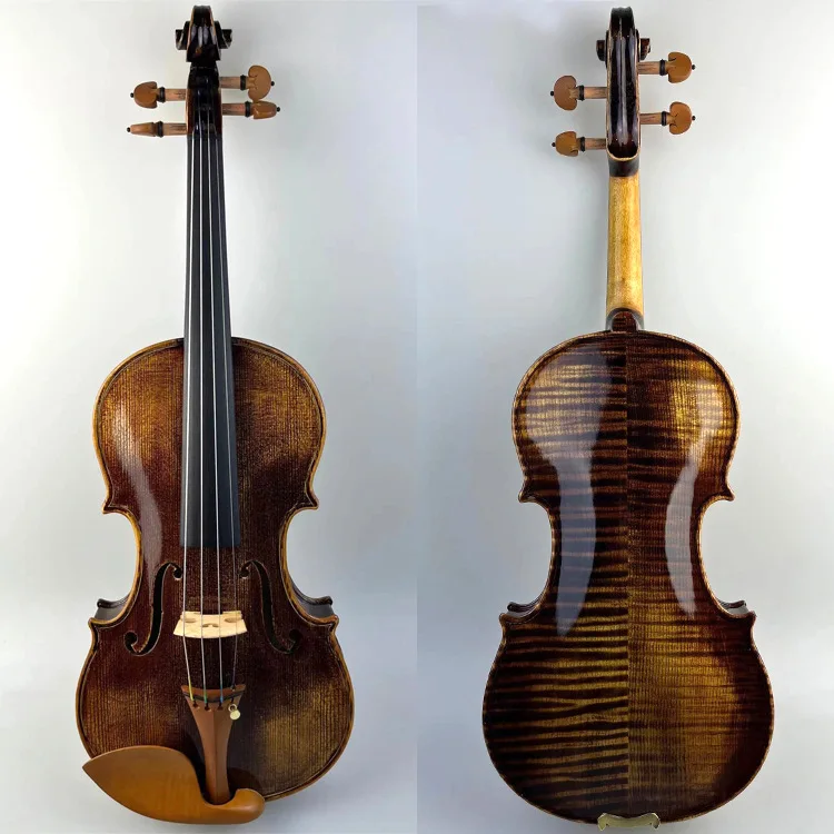 High-End Handmade Professional Violin Spruce Top Maple Cashew Lacquer Finish For Adults Children Solid Wood Construction
High-End Handmade Professional Violin Spruce Top Maple Cashew Lacquer Finish For Adults Children Solid Wood Construction