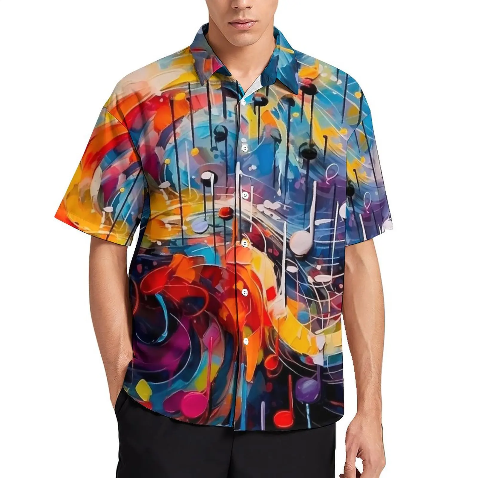 Colorful Music Note Beach Shirt Abstract Print Hawaiian Casual Shirts Men Loose Blouses Short Sleeve Harajuku Custom DIY Clothes
Colorful Music Note Beach Shirt Abstract Print Hawaiian Casual Shirts Men Loose Blouses Short Sleeve Harajuku Custom DIY Clothes