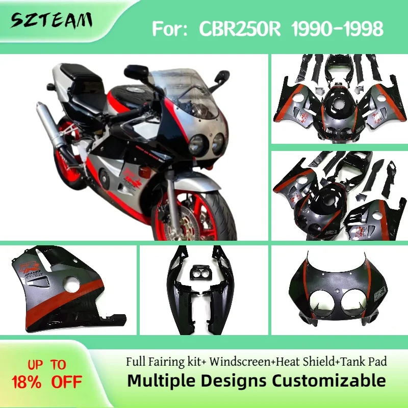 CBR250R NC22 1990 1992 1993 1994 1995 1996 1997 1998 комплект обтекателей деталей кузова для Honda CBR 250R 90-98 обтекатели мотоцикла
CBR250R NC22 1990 1992 1993 1994 1995 1996 1997 1998 комплект обтекателей деталей кузова для Honda CBR 250R 90-98 обтекатели мотоцикла