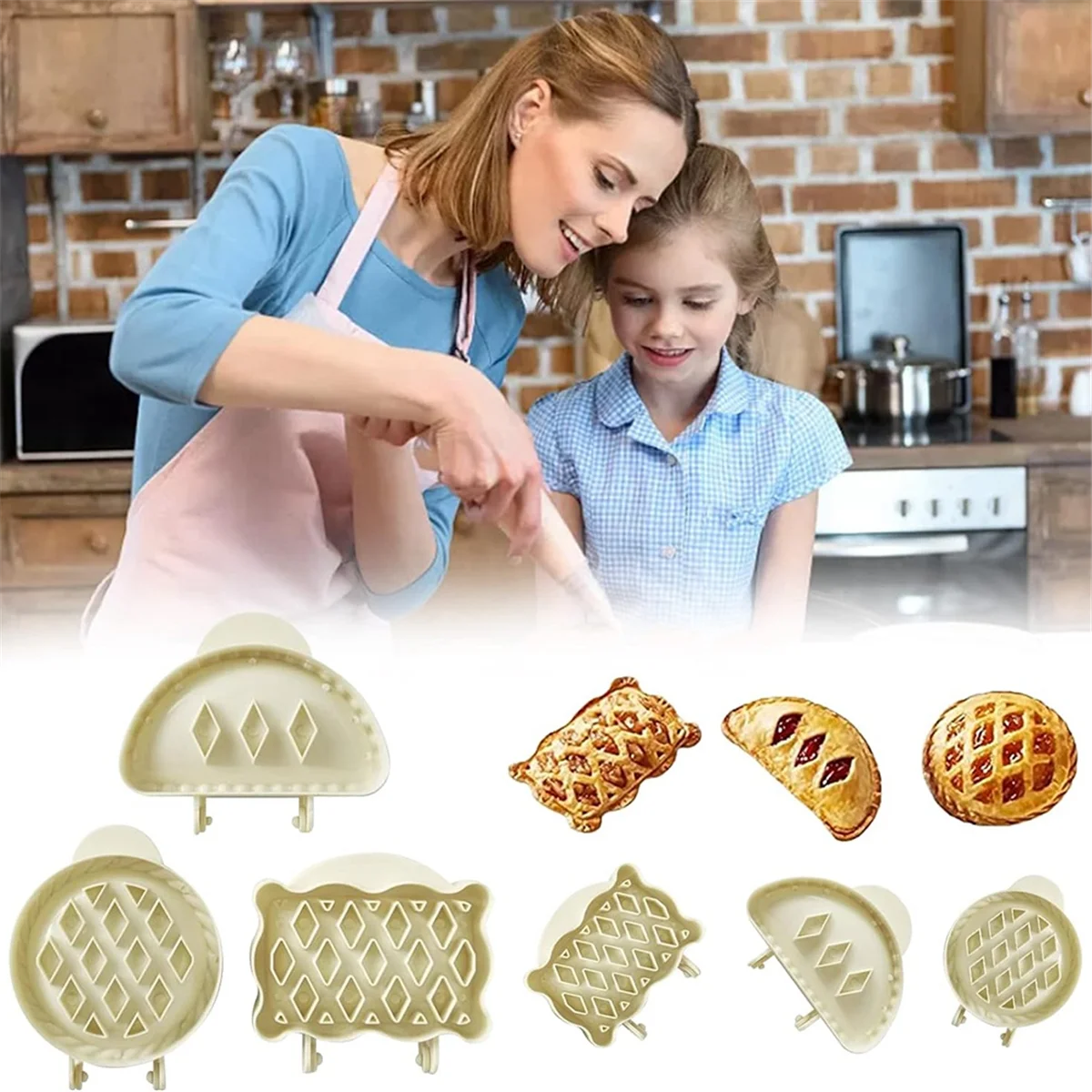 Mini Hand Pie Mold Set, Lattice Pocket Pie Press, Durable ABS Plastic Dough Mold
Mini Hand Pie Mold Set, Lattice Pocket Pie Press, Durable ABS Plastic Dough Mold