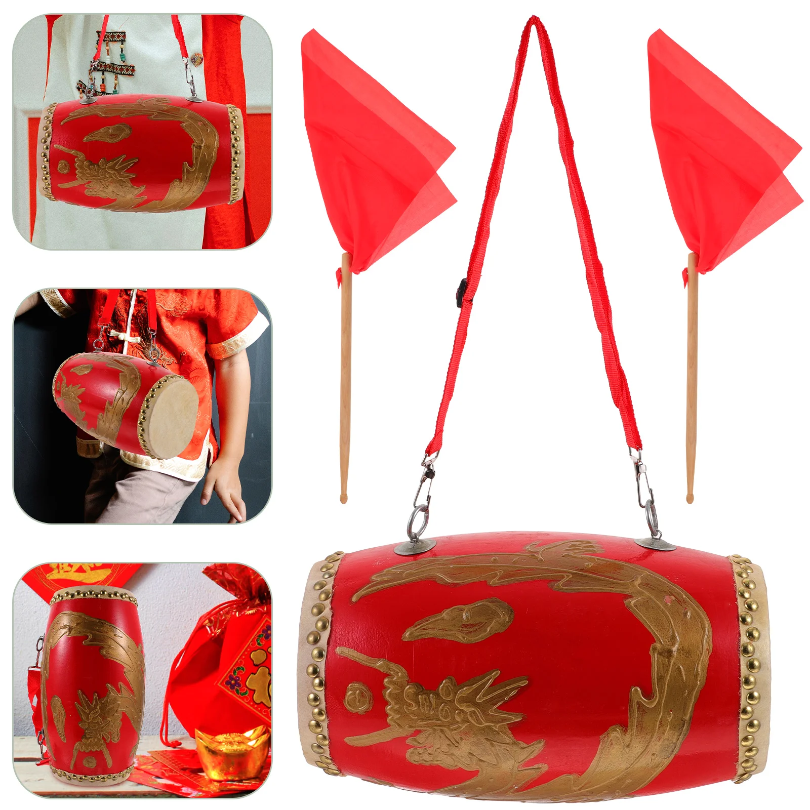 Dragon Pattern Waist Drum Chinese Adult Traditional s Drums Gathering Child Instrument
Dragon Pattern Waist Drum Chinese Adult Traditional s Drums Gathering Child Instrument