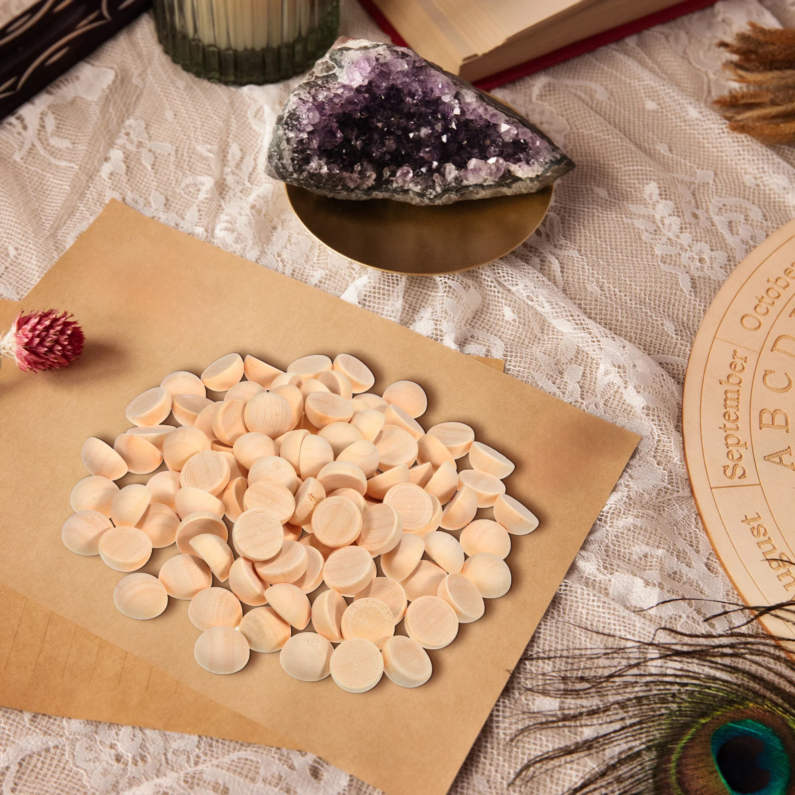 100Pcs No Hole Wooden Beads Versatile Use for Necklaces Bracelets Earrings Making Half Wooden Balls Wood Balls
100Pcs No Hole Wooden Beads Versatile Use for Necklaces Bracelets Earrings Making Half Wooden Balls Wood Balls