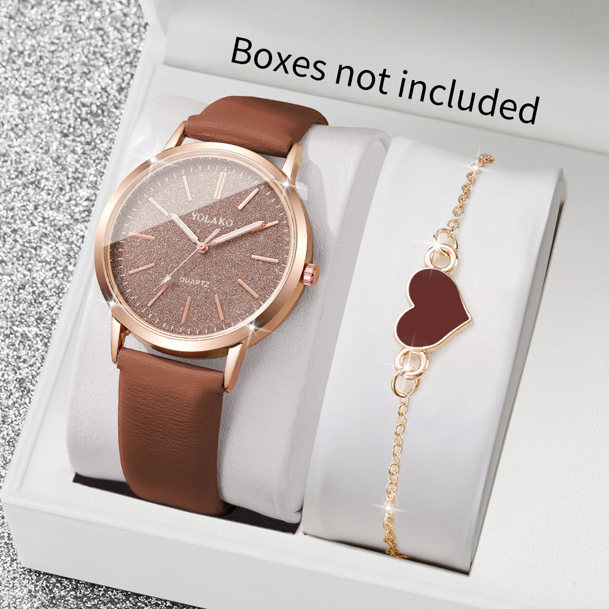 2PCS Fashion Women Watch Heart Bracelet Set Casual Leather Strap Quartz Wristwatches for Girls Clock Reloj Mujer (Without Box)
2PCS Fashion Women Watch Heart Bracelet Set Casual Leather Strap Quartz Wristwatches for Girls Clock Reloj Mujer (Without Box)