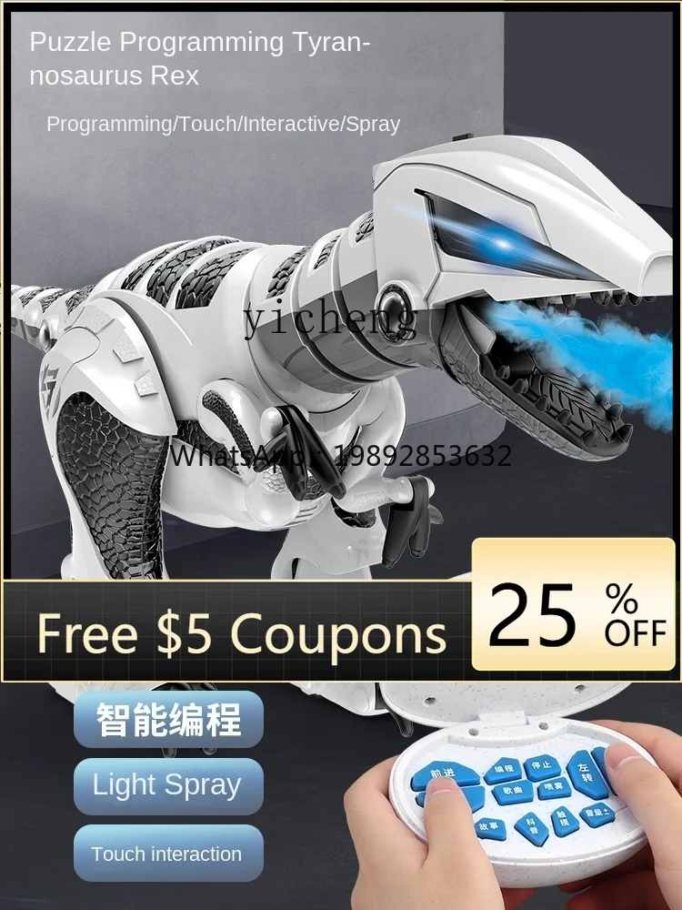 ZZ интеллектуальный пульт дистанционного управления динозавр детское программирование прогулочный спрей тираннозавр робот электрическая игрушка
ZZ интеллектуальный пульт дистанционного управления динозавр детское программирование прогулочный спрей тираннозавр робот электрическая игрушка