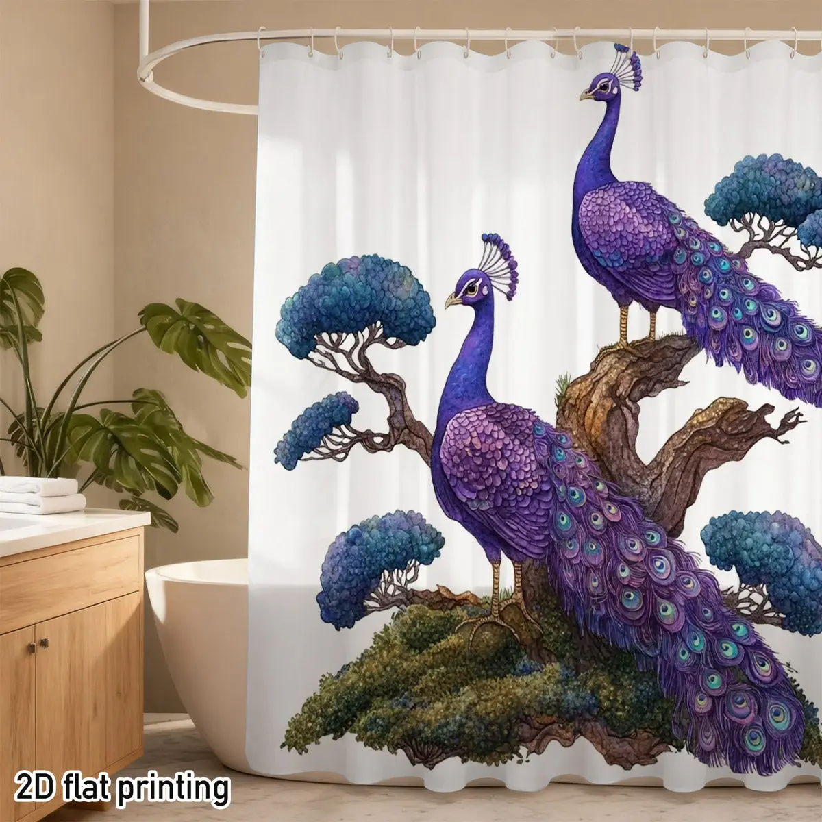 Peacock Art Shower Curtain Waterproof Bathroom Decor Tropical Jungle Print 180x180cm Unique Wildlife Shower Curtain Gift
Peacock Art Shower Curtain Waterproof Bathroom Decor Tropical Jungle Print 180x180cm Unique Wildlife Shower Curtain Gift