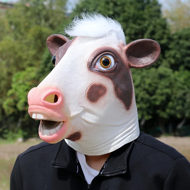 Dairy Cattle Mask Animal Cow Full Head Latex Mask Halloween Masquerade Party Cosplay Costume Props Accessories
Dairy Cattle Mask Animal Cow Full Head Latex Mask Halloween Masquerade Party Cosplay Costume Props Accessories