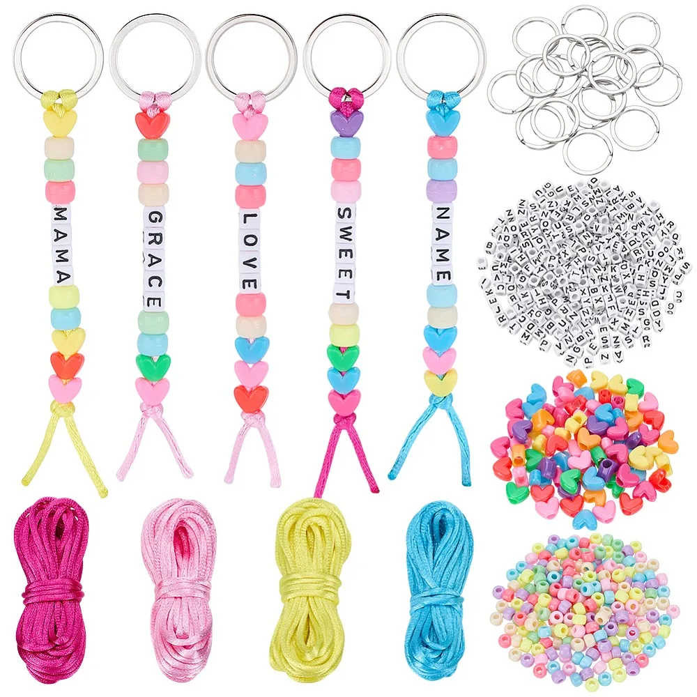 DIY Keychain Making Kits including Nylon String Threads Acrylic Beads and Iron Split Key Rings Mixed Color 2mm
DIY Keychain Making Kits including Nylon String Threads Acrylic Beads and Iron Split Key Rings Mixed Color 2mm