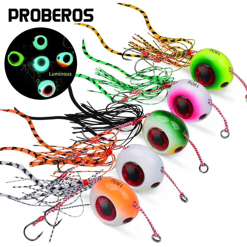 Luminous Wire Bait Jigging Lures 3D Eyes Jig Head Rubber Saltwater 40g 60g 80g 100g 120g 150g 180g Squid Fishing Bait Tackle
Luminous Wire Bait Jigging Lures 3D Eyes Jig Head Rubber Saltwater 40g 60g 80g 100g 120g 150g 180g Squid Fishing Bait Tackle