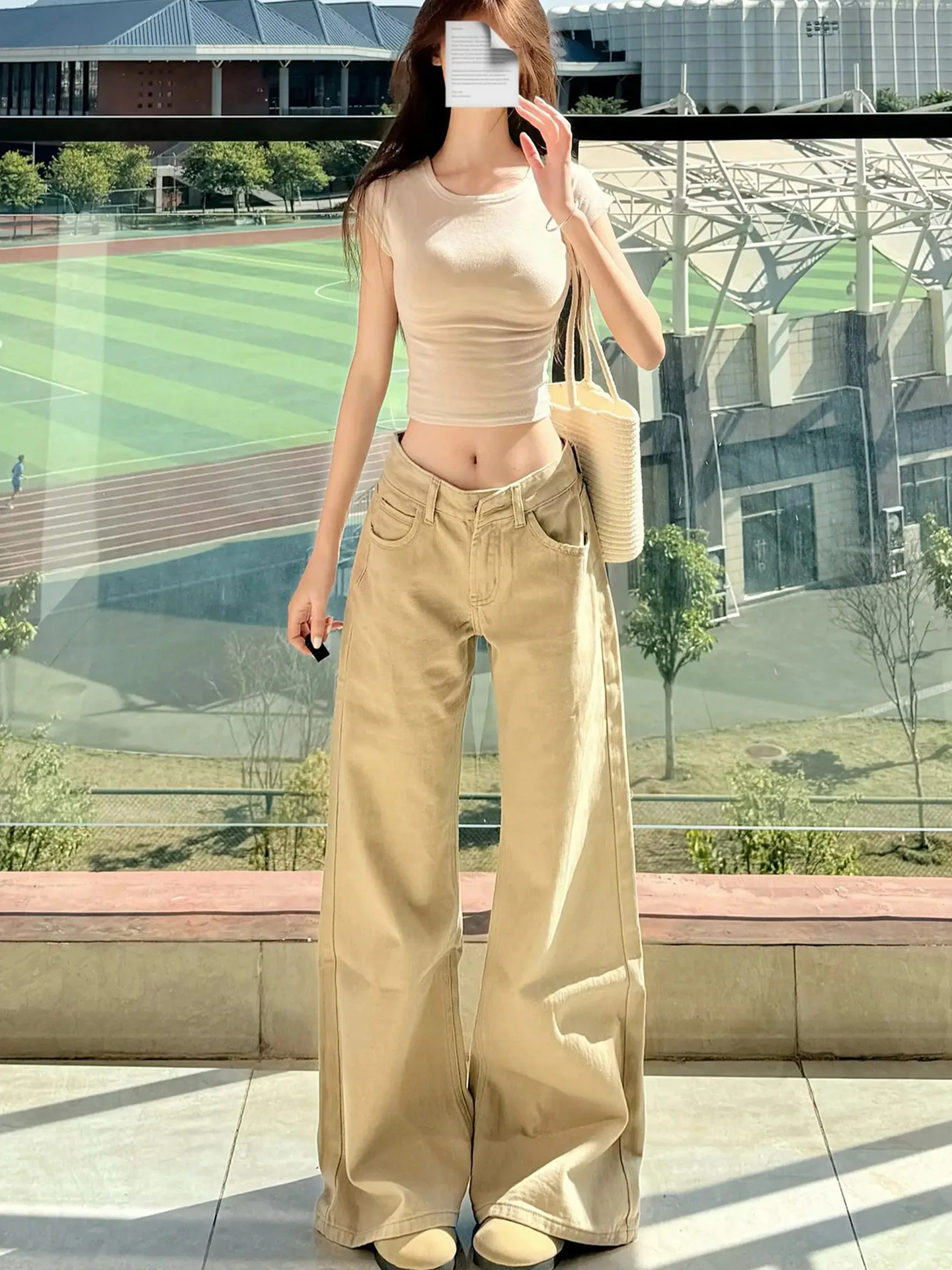 American High Street BF Lazy Style Khaki Denim Jeans Women's Summer New Small Size Slimming Vintage Wide Leg Jeans
American High Street BF Lazy Style Khaki Denim Jeans Women's Summer New Small Size Slimming Vintage Wide Leg Jeans