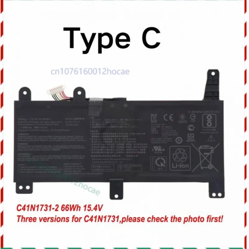 Новый аккумулятор C41N1731-2 для ASUS ROG Strix G17 G731 G731G G732LW 0B200- 03400200 Быстрая доставка
Новый аккумулятор C41N1731-2 для ASUS ROG Strix G17 G731 G731G G732LW 0B200- 03400200 Быстрая доставка