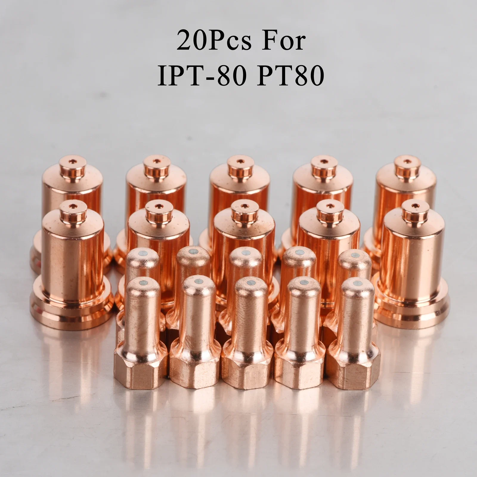 20Pcs PT-80 PT80 IPT-80 PTM-80 Electrode 52558 Contact Nozzle 51311S 1.0mm/1.1mm/1.2mm/1.3mm Fit Plasma Cutter Torch Consumables
20Pcs PT-80 PT80 IPT-80 PTM-80 Electrode 52558 Contact Nozzle 51311S 1.0mm/1.1mm/1.2mm/1.3mm Fit Plasma Cutter Torch Consumables