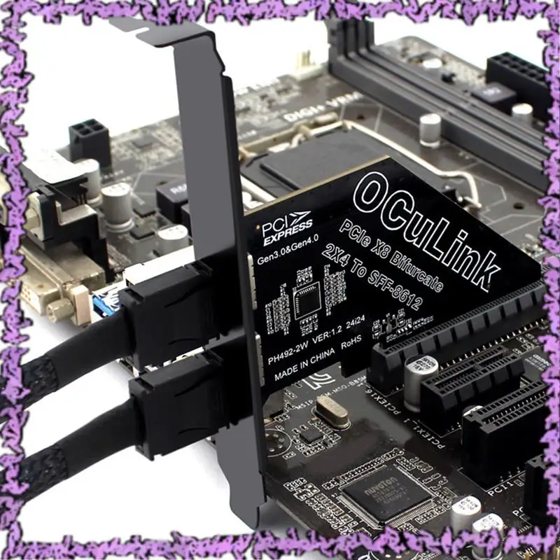 Карта адаптера SCLL-SFF 8611 и 8612 Pcie 4.0 X8 с поддержкой Oculink Преобразование SFF-8639 U.2 SSD 2-портовая карта расширения
Карта адаптера SCLL-SFF 8611 и 8612 Pcie 4.0 X8 с поддержкой Oculink Преобразование SFF-8639 U.2 SSD 2-портовая карта расширения