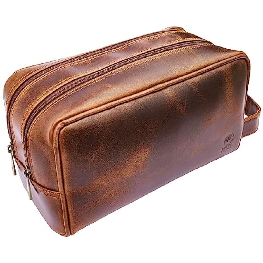 Leather Toiletry Bag for Men - Travel Shaving Ditty Kit - Bathroom Shower Toiletries Organizer - Leather Cosmetic Bag for Women
Leather Toiletry Bag for Men - Travel Shaving Ditty Kit - Bathroom Shower Toiletries Organizer - Leather Cosmetic Bag for Women